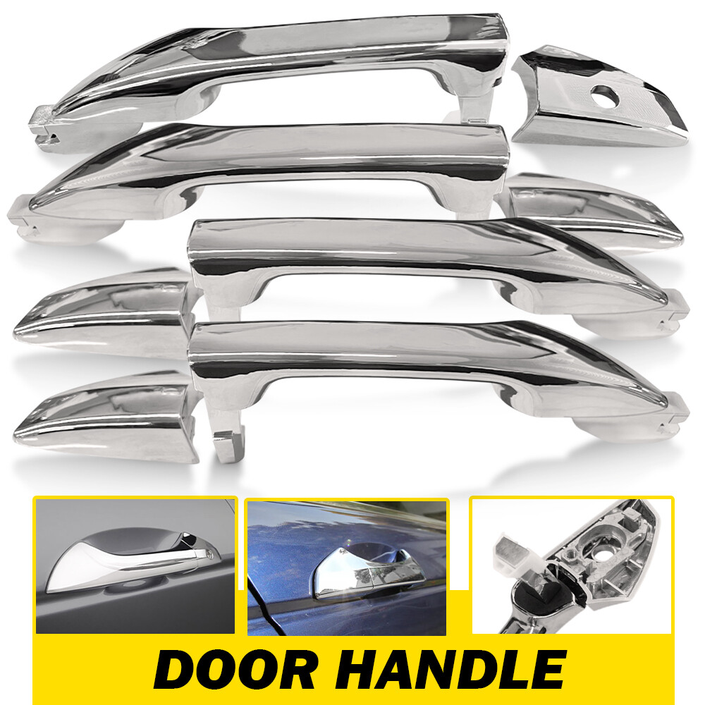 4X Exterior Door Handle For 2008-12 Honda Accord Front Rear Left+Right Chrome PY