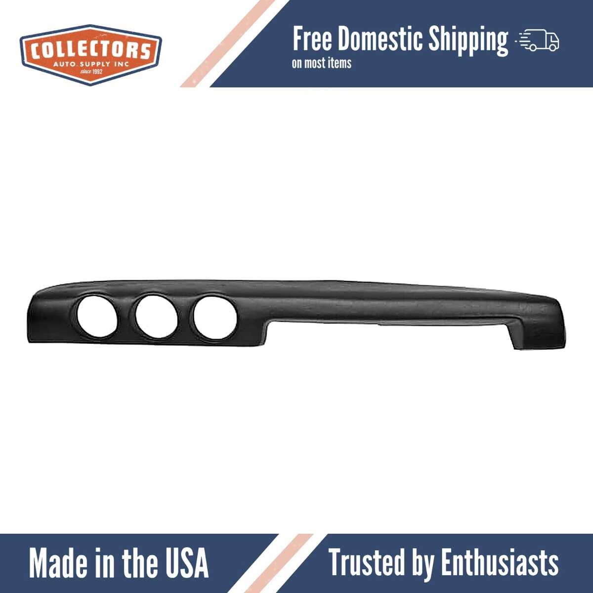 Dashboard Cap Cover Skin Overlay Black for 1968 Oldsmobile Cutlass