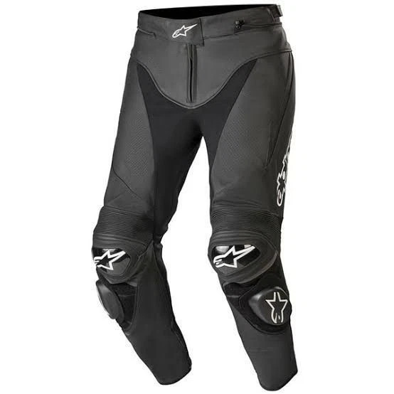 ALPINESTAR TRACK V2 Leather Premium Motorbike/Motorcycle Trouser Pants - BLACK
