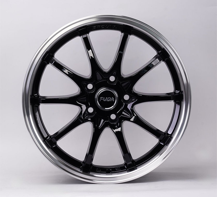 17x8 Black Machine Lip Wheels 5x114.3 (5x4.5) ET30 Rims for Toyota RAV4 CR-V（4）