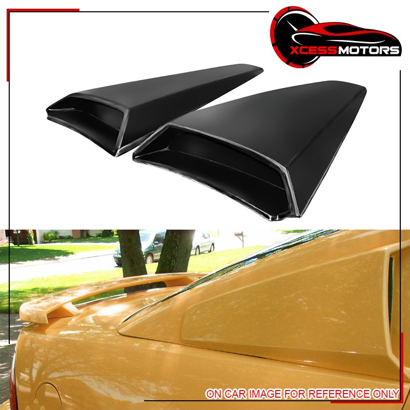 Fits 1999-2004 Ford Mustang Coupe Side Window Louvers Scoop Covers Unpainted PU