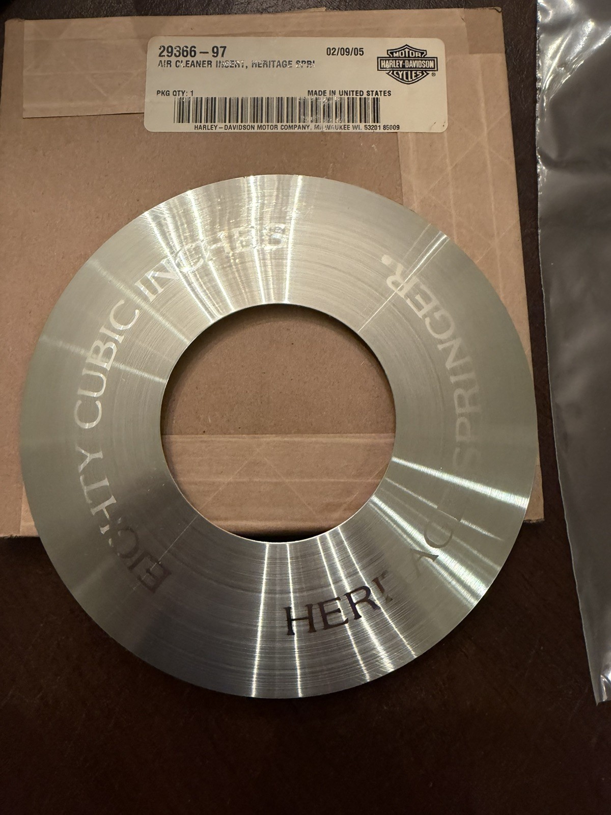 HARLEY DAVIDSON OEM EVO HERITAGE SPRINGER FLSTS AIR CLEANER INSERT NOS 29366-97