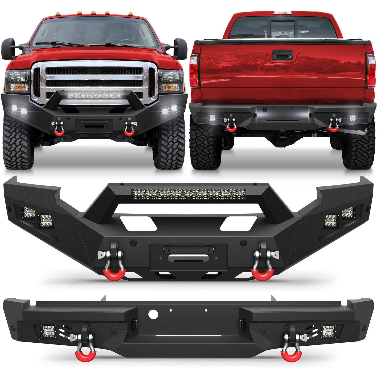 Steel Front or Rear Bumper For 2005-2007 Ford F250 /F350 /F450 with Winch Plate