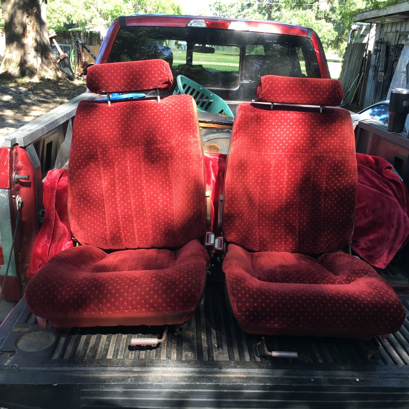 1982 - 1983 Datsun 280ZX Coupe Red Velour Driver\'s/Passenger\'s Seats