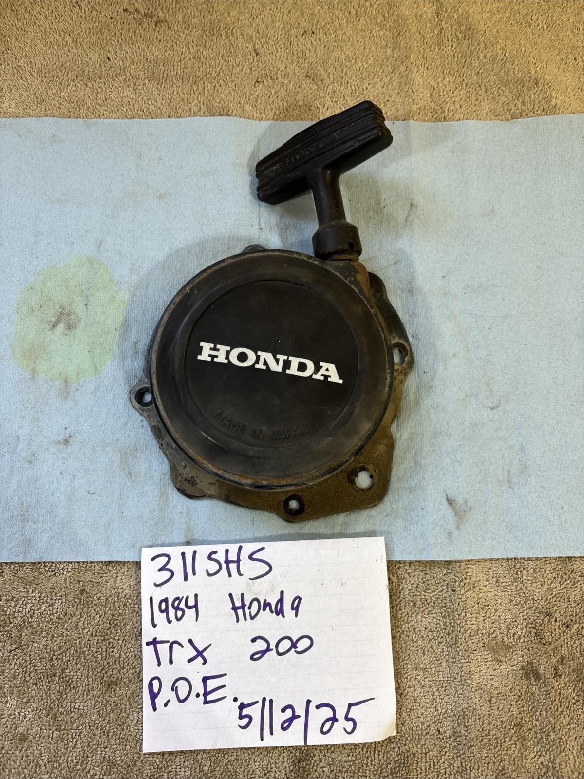 1984 Honda TRX 200 recoil rewind Pull Start 311