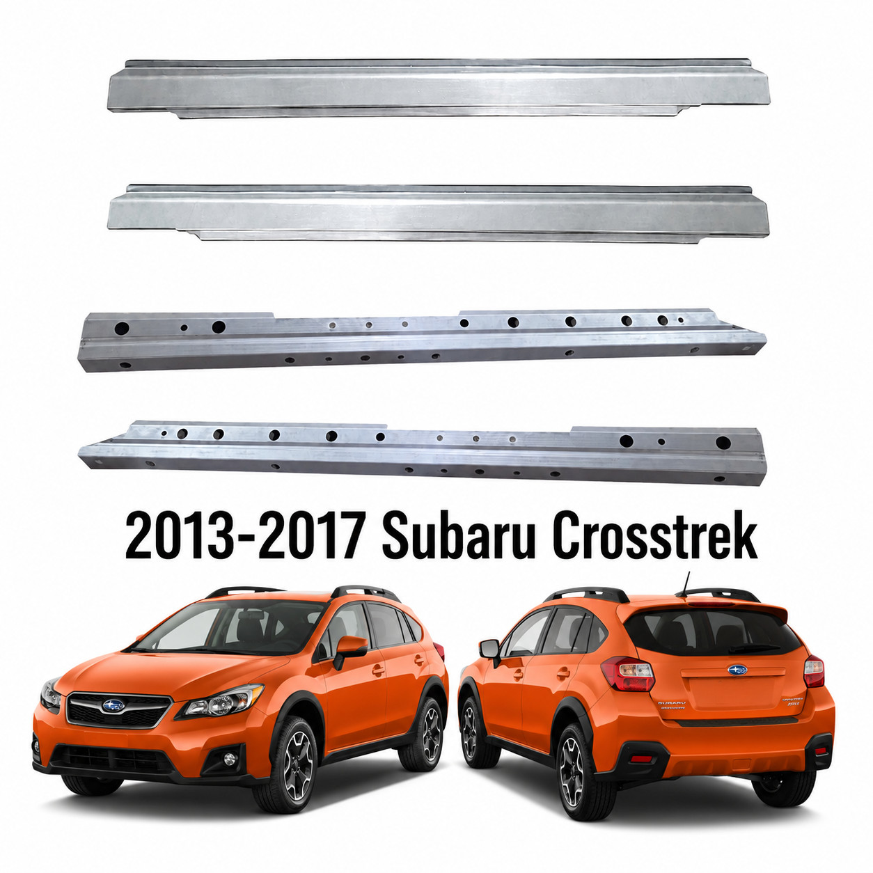 Steel Inner and Outer Rocker Panel Fits 2013-2017 Subaru Crosstrek New 4PC Kit