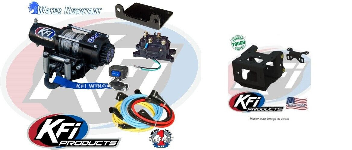 KFI 2500 LB Steel Cable Winch and Mount Kit Sportsman 400 450 500 550 570 800