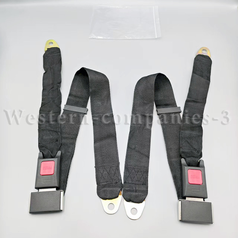 2Pack Universal 2 Point Seat Belt Adjustable Car Safety Belts CA Shipping