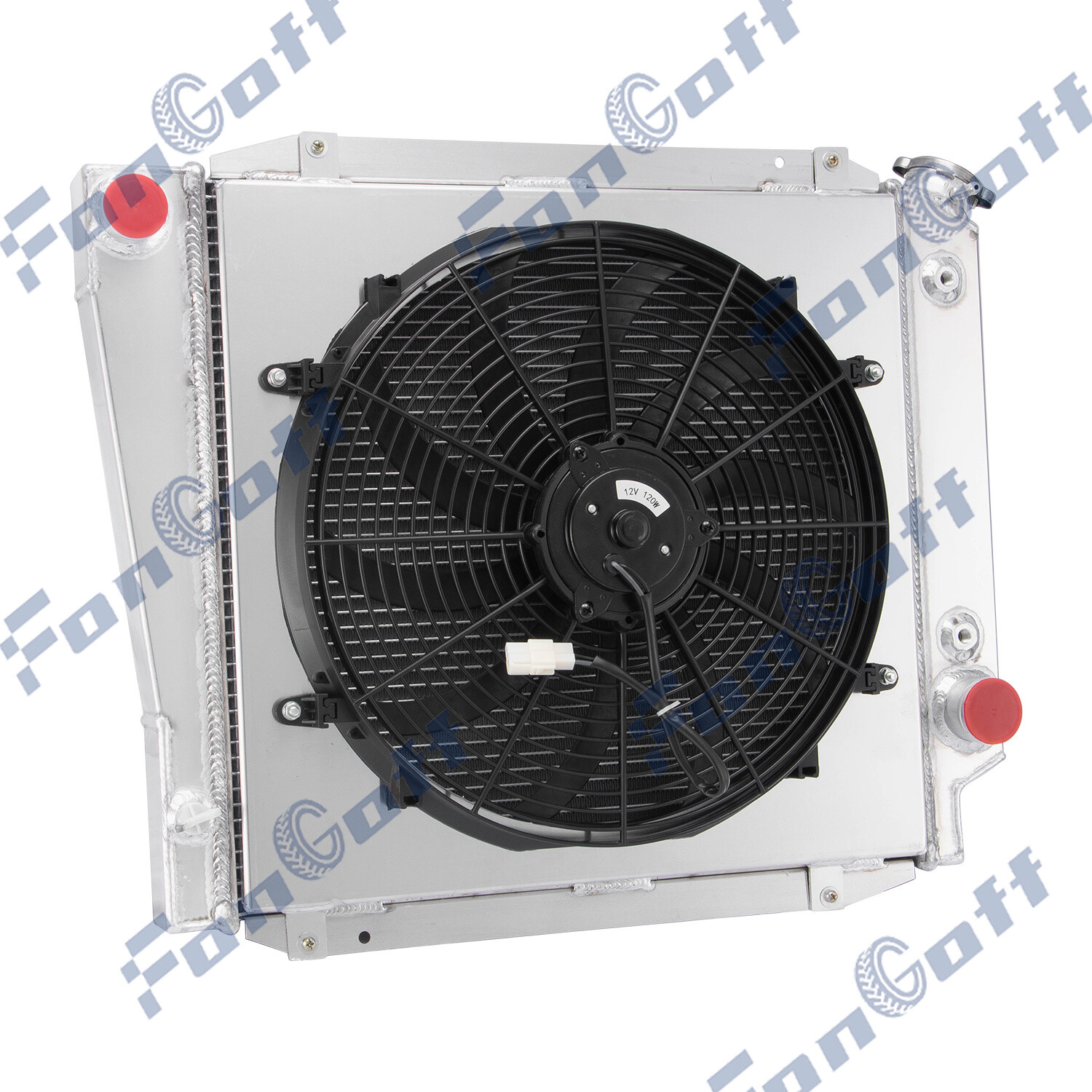3 Rows Radiator Shroud Fan For 1966~1977 Ford Bronco Wagon Roadster 5.0L V8 AT