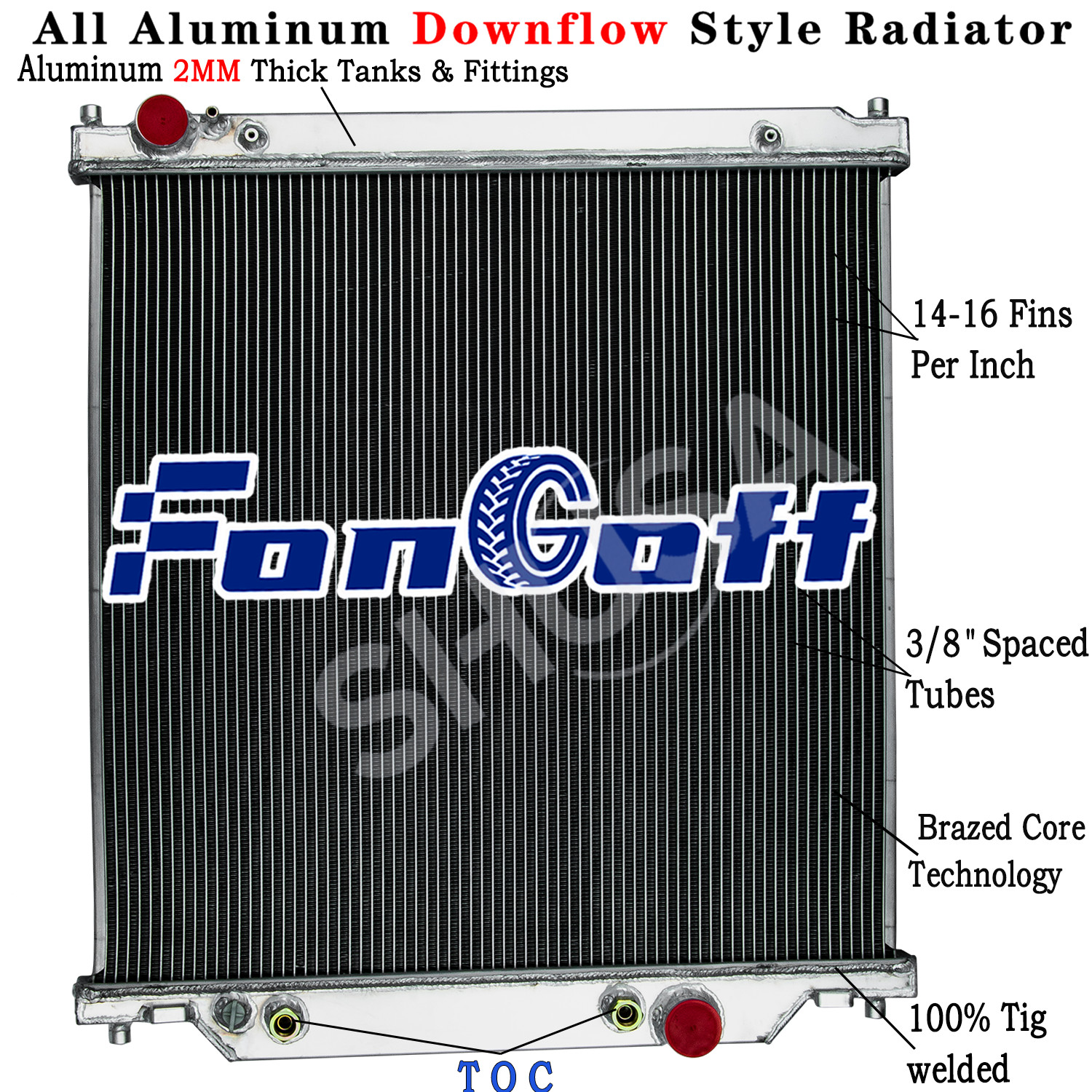 Aluminum Radiator fits  2003-2007 Ford F350 F250 F450 Excursion 6.0L Powerstroke