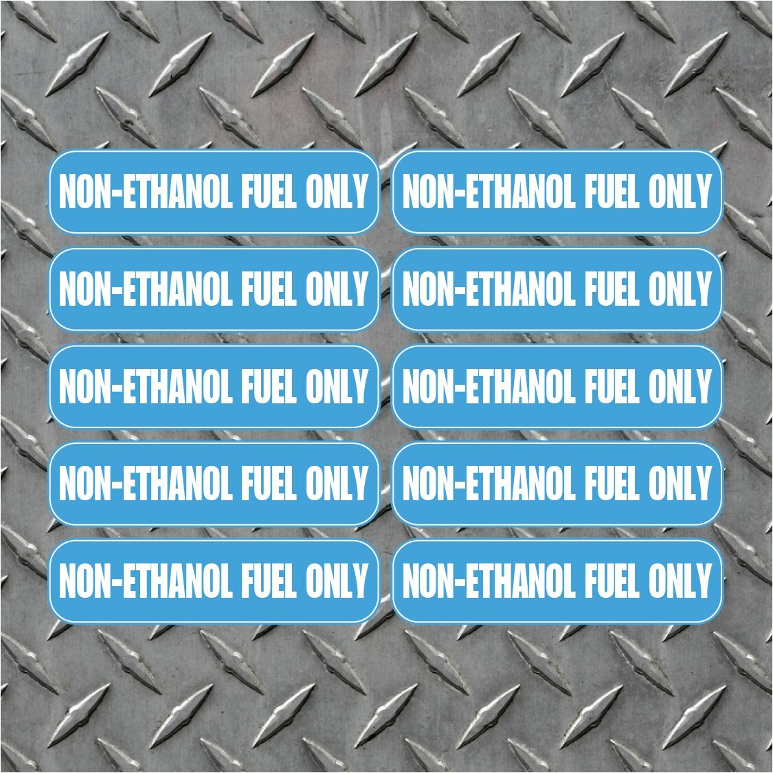 10x Non-Ethanol Fuel Only Vinyl Decals - Indoor Outdoor Fade Resistant