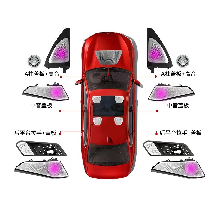 For BMW X5 G05 X7 G07 18-25 15PCS High Brightness LED Door Speaker Ambient Light