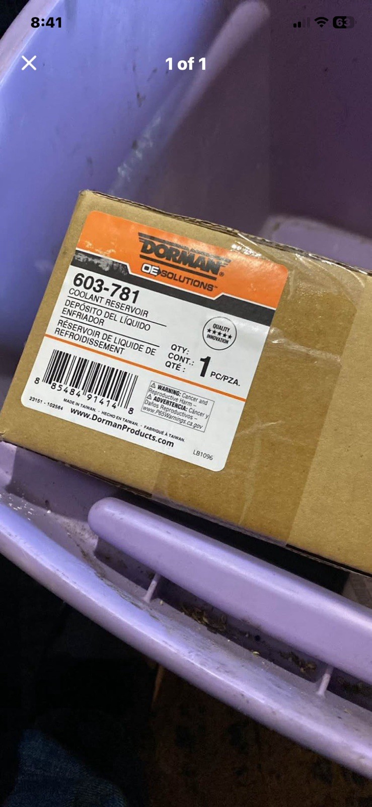 Dorman Coolant Recovery Tank 603-781 Part #603-781 Brand New Dorman Coolant Recovery Tank 603-781 Part #603-781 Brand New