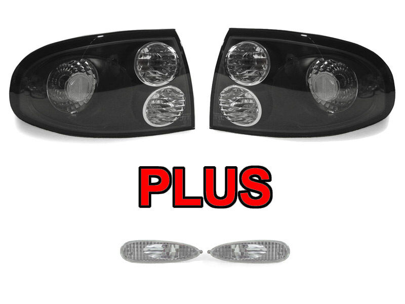 DEPO Black / Clear Tail Lamps+Clear Side Marker Lights For 04 05 06 Pontiac GTO