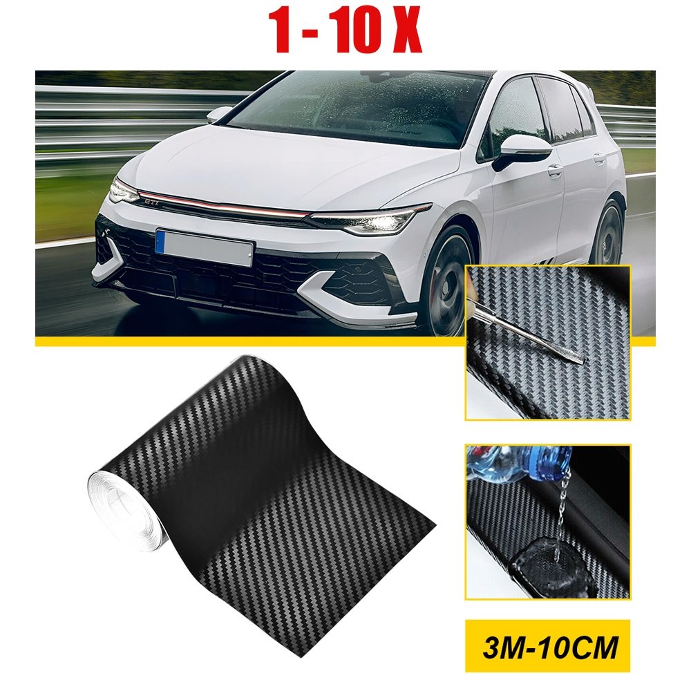 1-10PCS Premium 5D Carbon Fiber Vinyl Sticker Wrap Decal Sheet Bubble Free Film