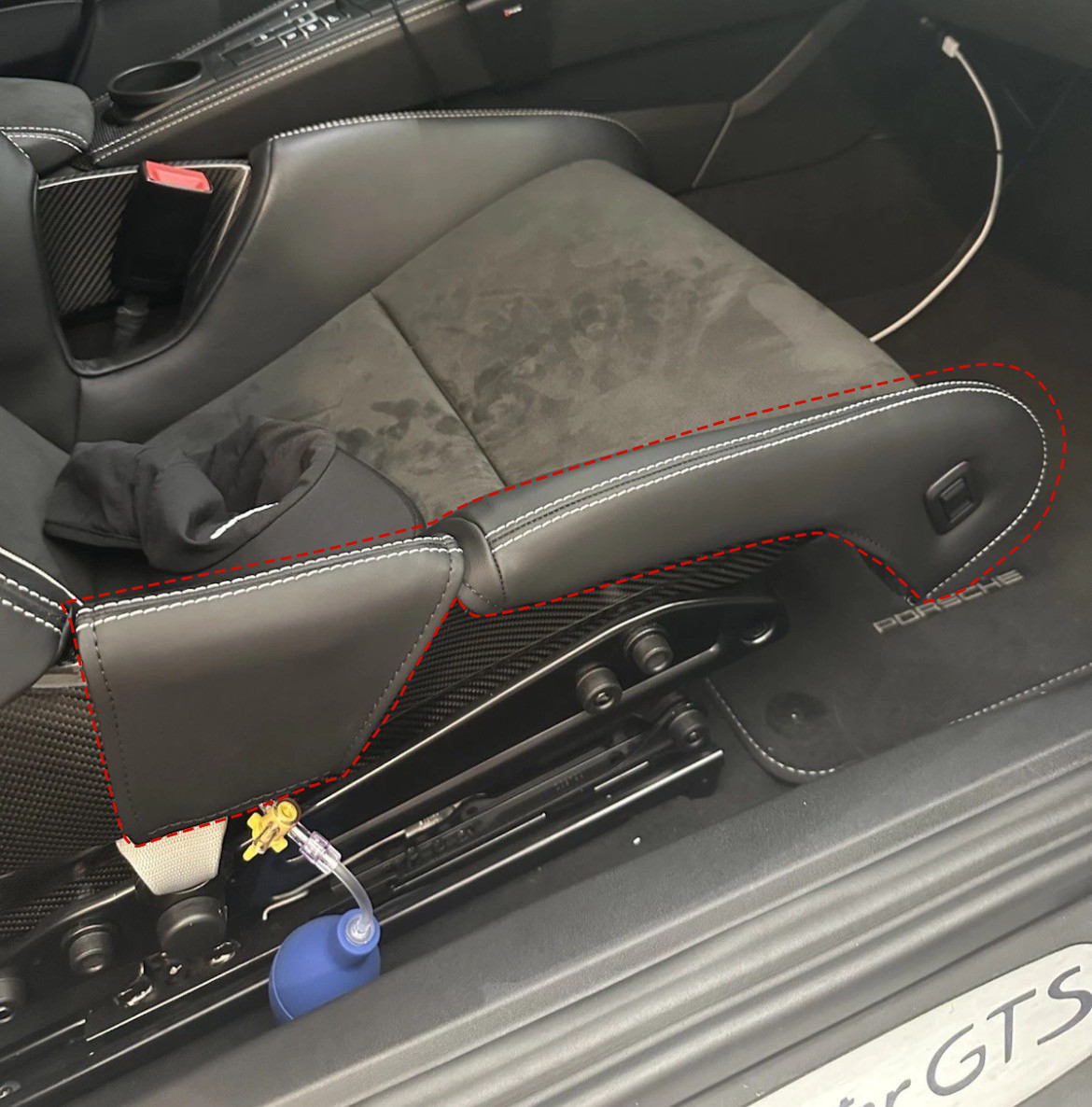 PORSCHE911 918 GT2rs GT3/GT3rs GT4rs SPORTS SEATS PROTECTIVE LEATHERCOVER sliver