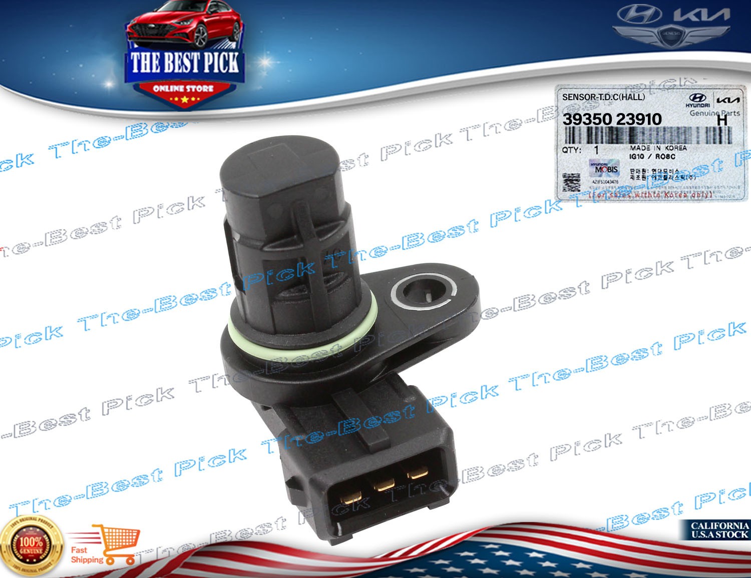 GENUINE OEM Camshaft Position Sensor for 04-15 Hyundai Kia 1.8L2.0L 3935023910