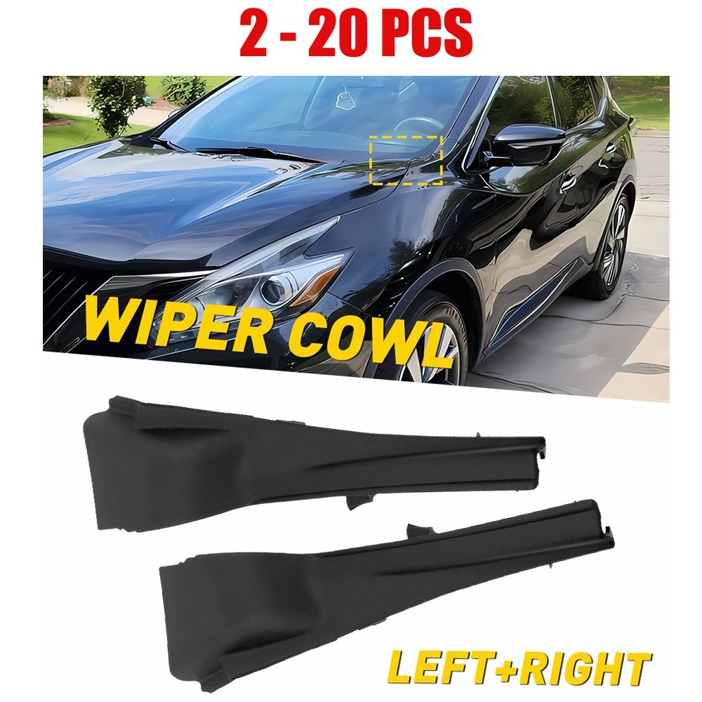 2-20PCS Front Left Right Wiper Cowl Extension Trim For 2015-2017 Nissan Murano