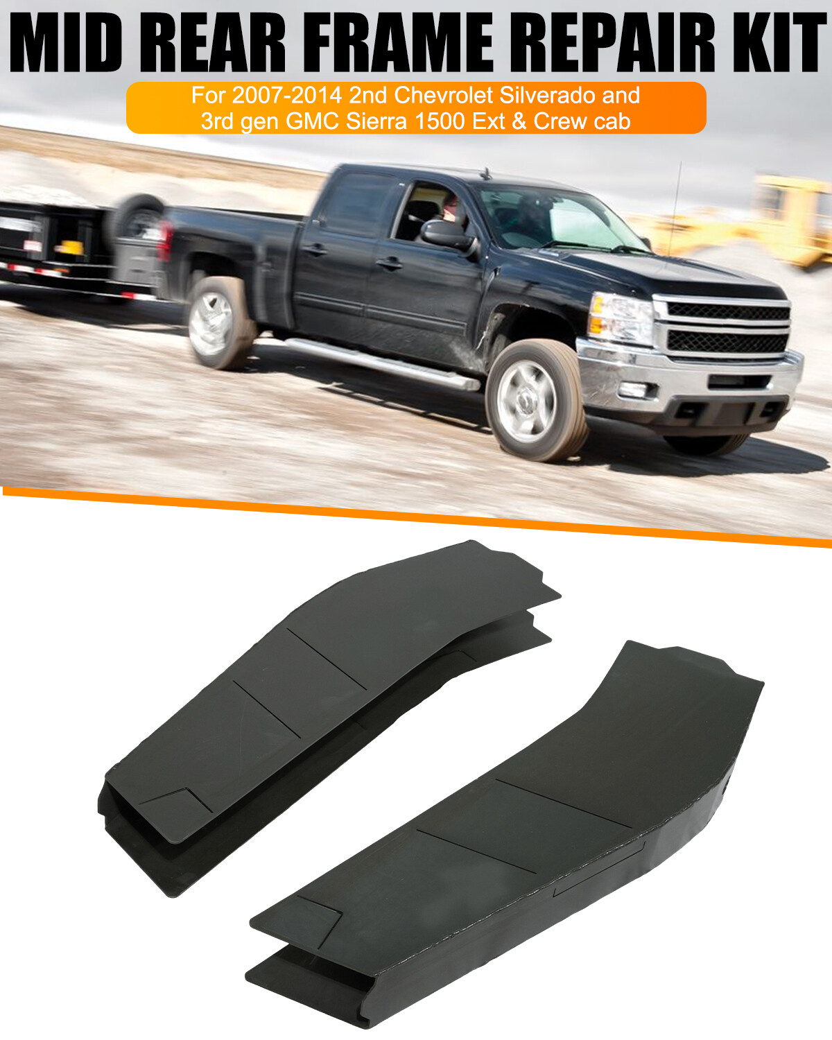 Mid-Rear Frame for 2007-2014 2nd/3rd gen Chevrolet Silverado 1500 Ext & Crew Cab