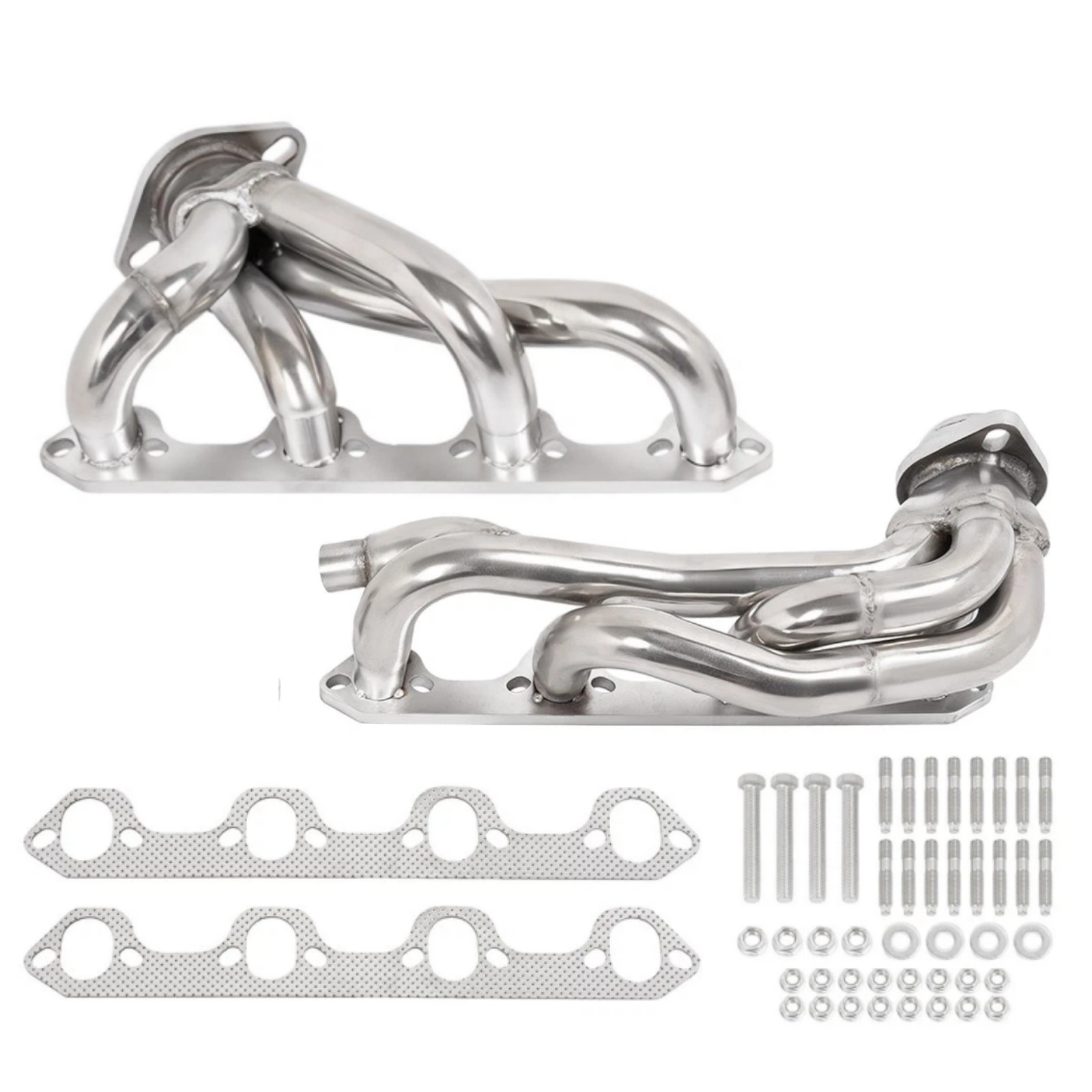 Pair Shorty Exhaust Manifold Headers For 1987-1996 Ford F150 F250 Bronco 5.8L