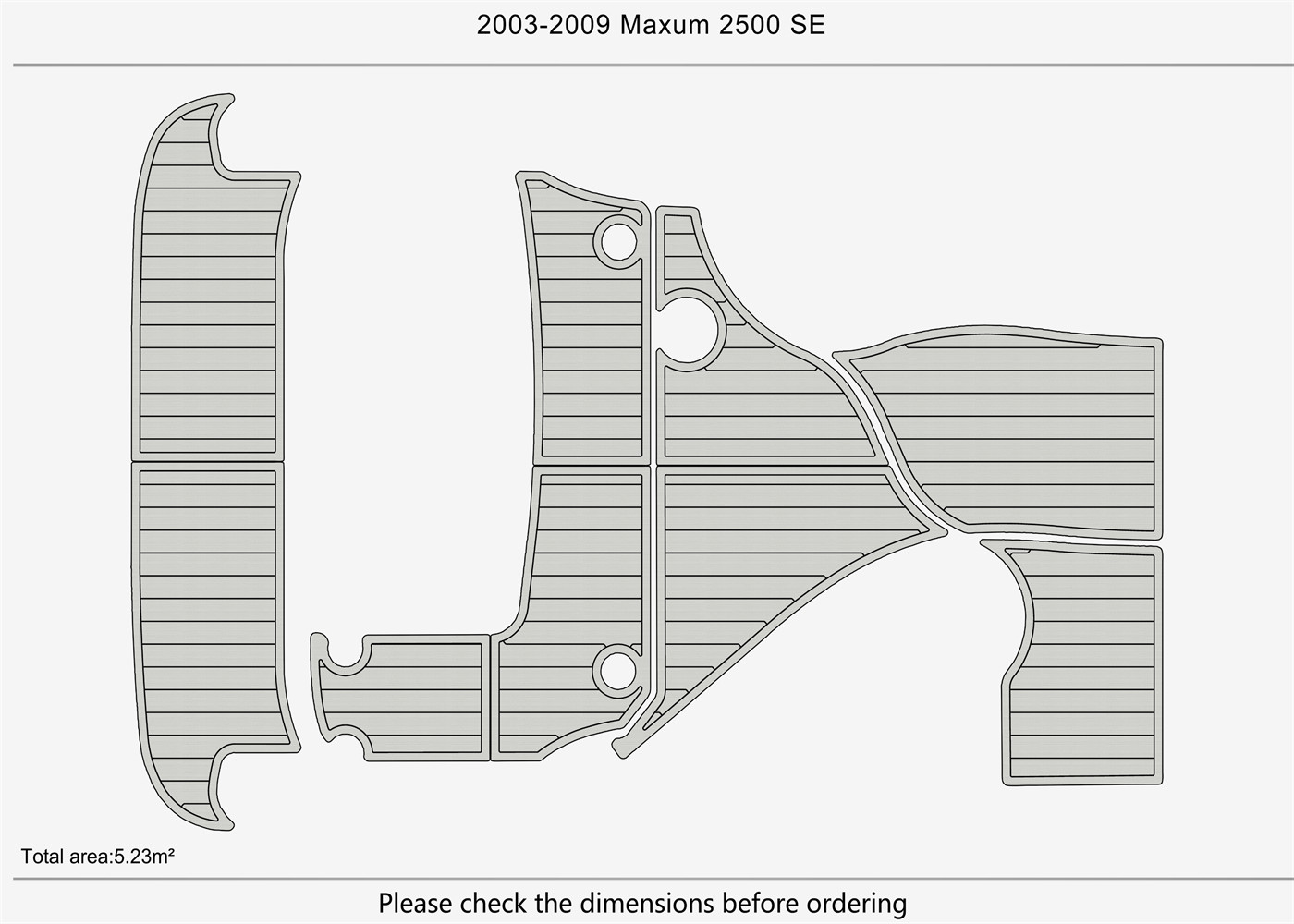 DuraEVA Seadek EVA Foam Boat flooring 2004 Maxum 2500 SE