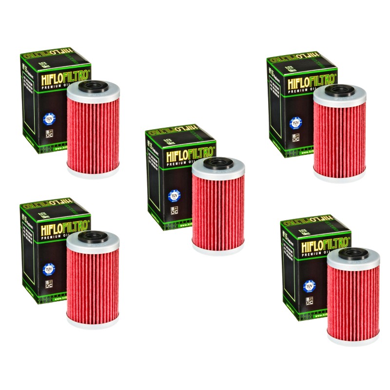 Hiflo Oil Filter 5 Pack KTM 250 400 450 520 525 EXC / 620 640 690 Duke