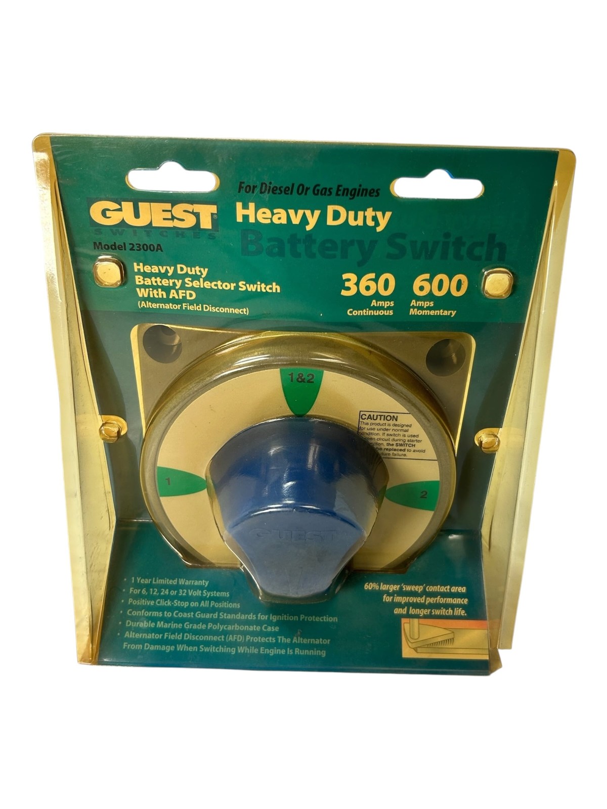 Guest 2300A, Heavy Duty Battery Switch Selector w/ AFD 360A, OEM