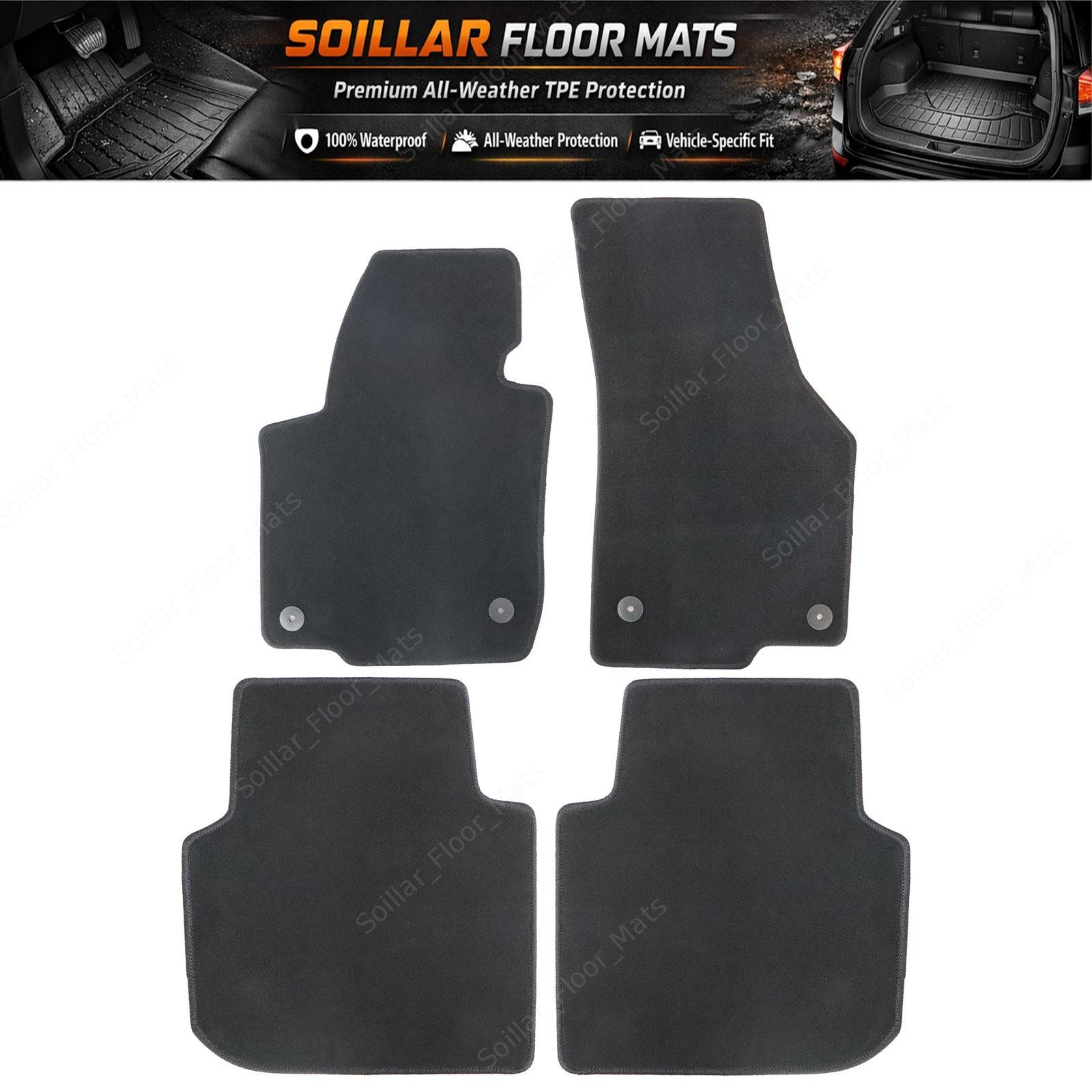 For 2012-2019 Volkswagen Passat GT SE R-Line Front Rear Floor Mats Carpet Black