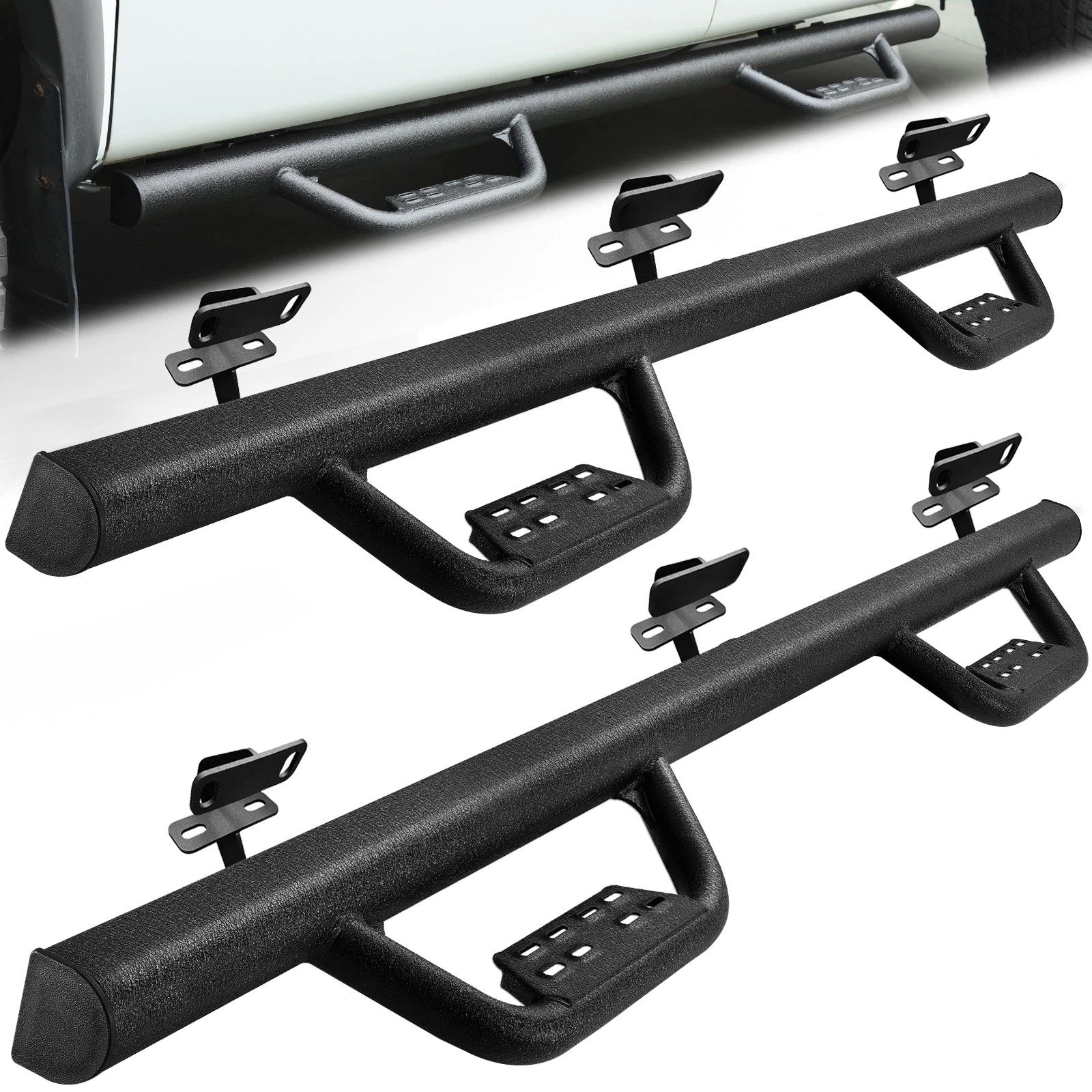 For 09-14 Ford F150 Super Crew Cab Running Boards Side Steps Nerf Bar Hoop Step