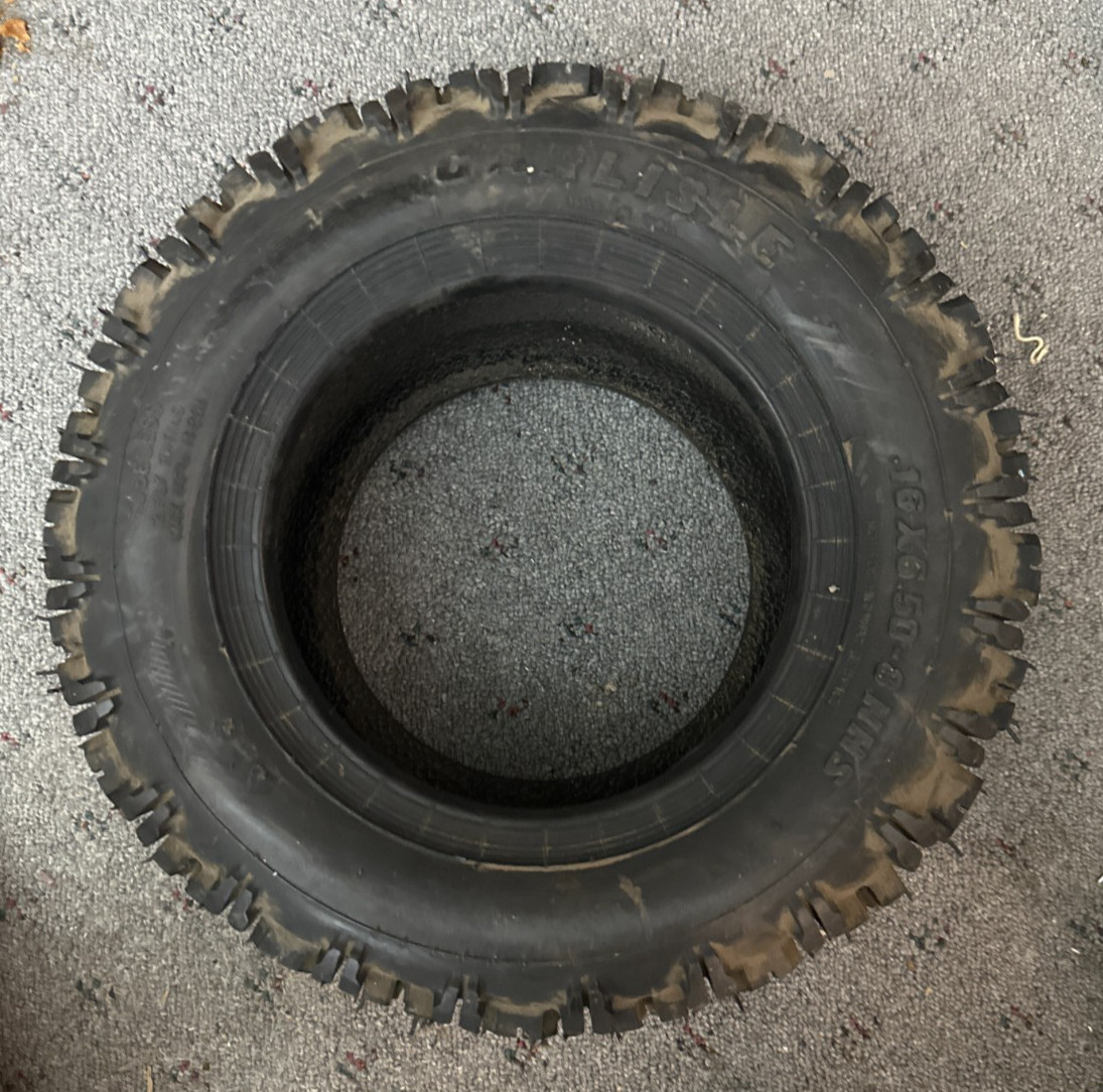 1EA NEW CARLISLE TIRE 16X6.50-8 NHS TUBELESS 2PLY