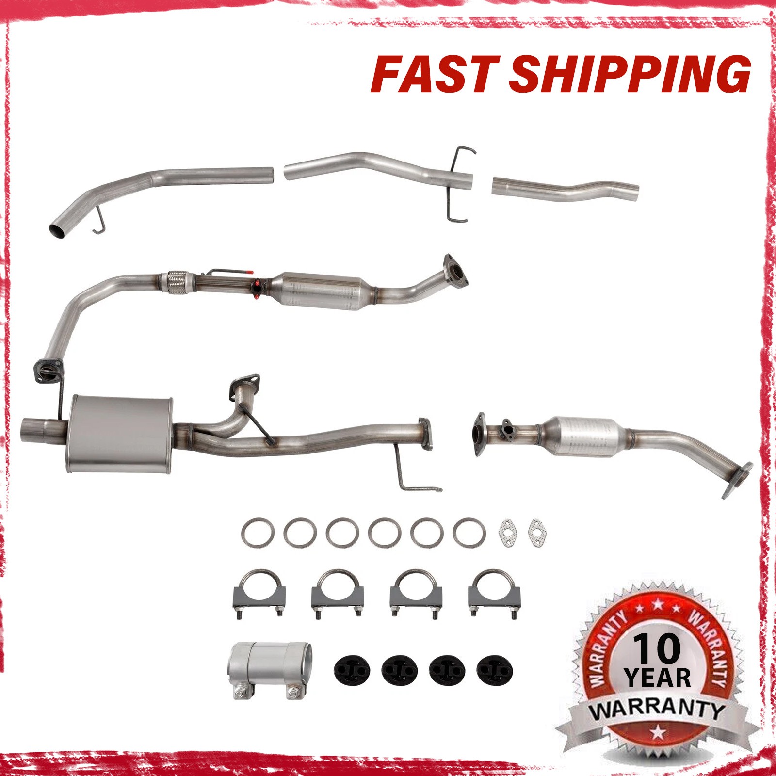 Exhaust Pipe System Muffler Tail Pipe For Toyota Tundra 4.7L 2000 2001 2002