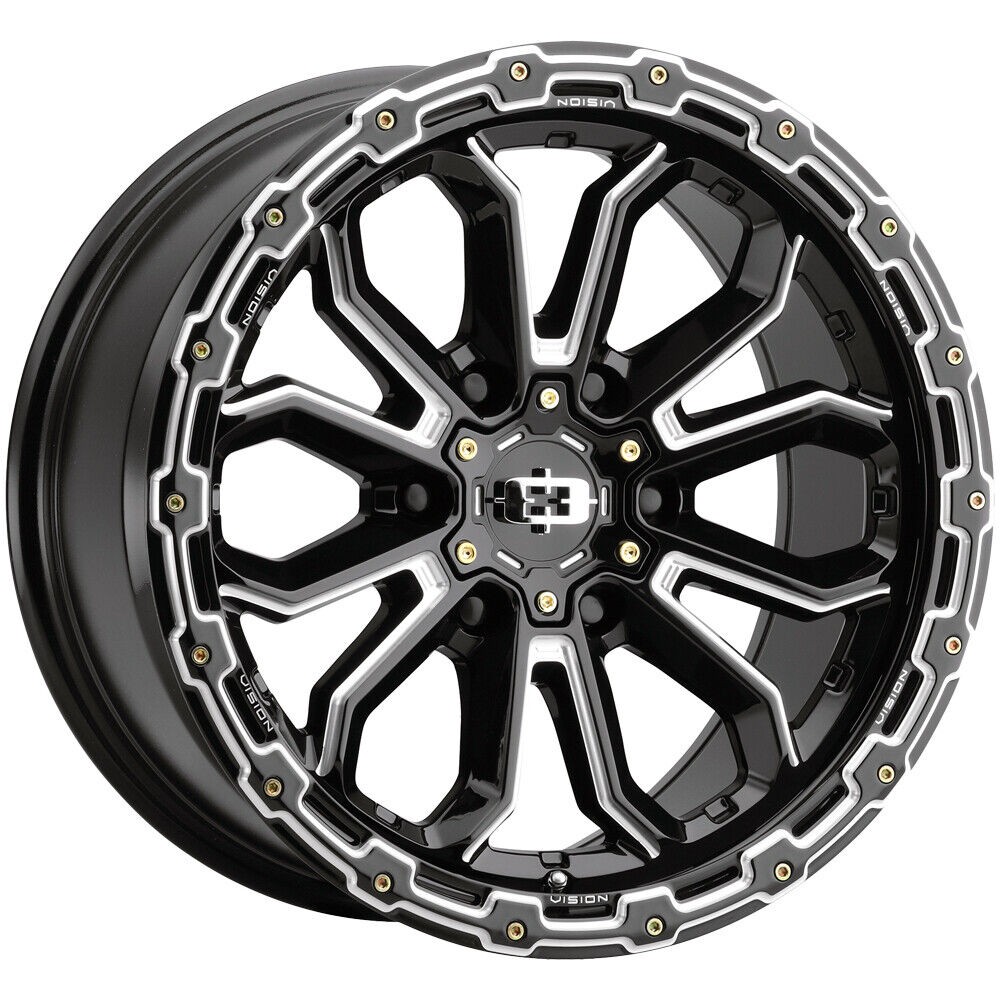 One 17x9 Vision 405 Korupt 6x5.5/6x139.7 -12 Black Milled Wheel Rim 106.2