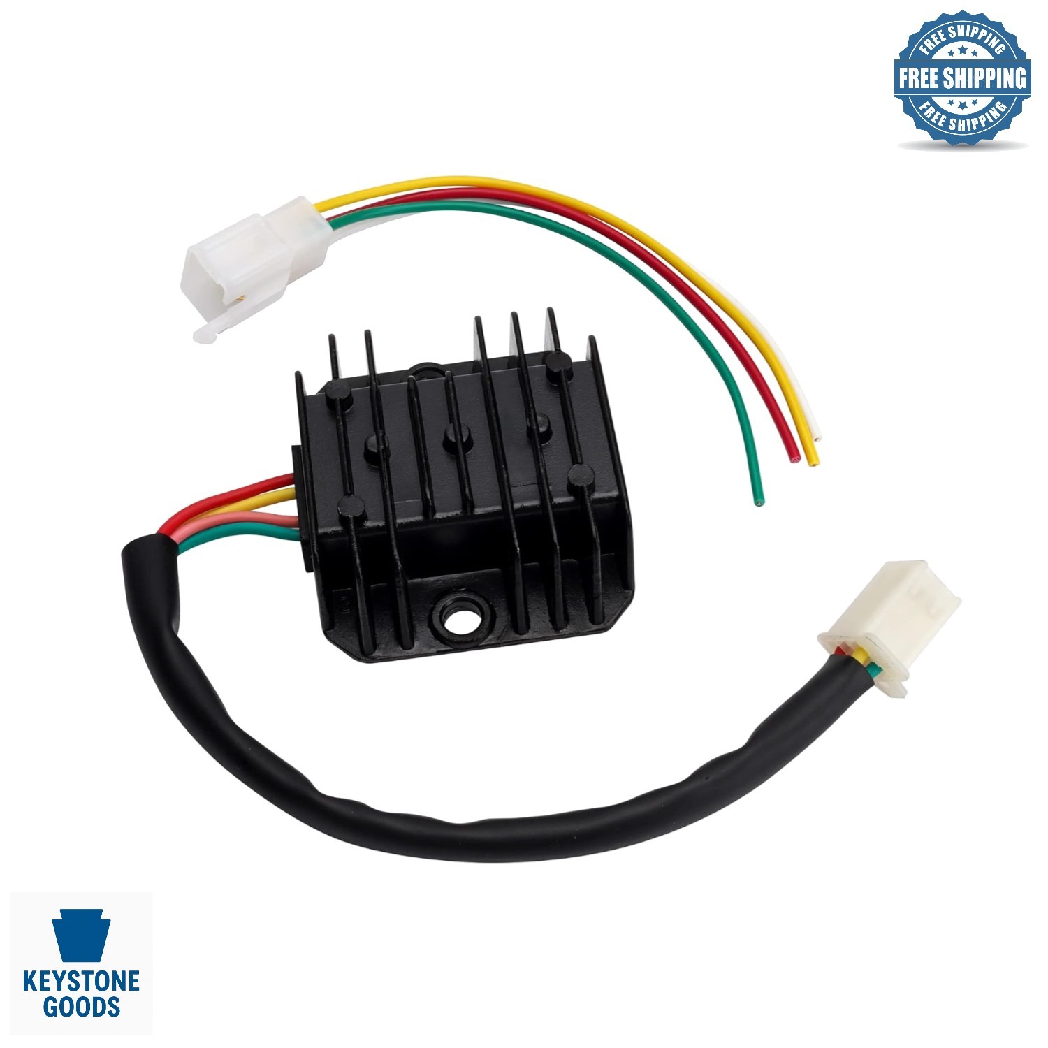 4-Wire Voltage Regulator Rectifier for Boats, ATVs, Scooters & More