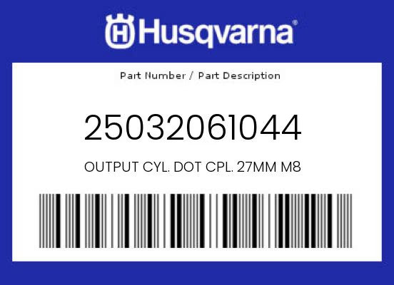 Husqvarna Genuine Output Cyl. Dot Cpl. 27Mm M8 - 25032061044