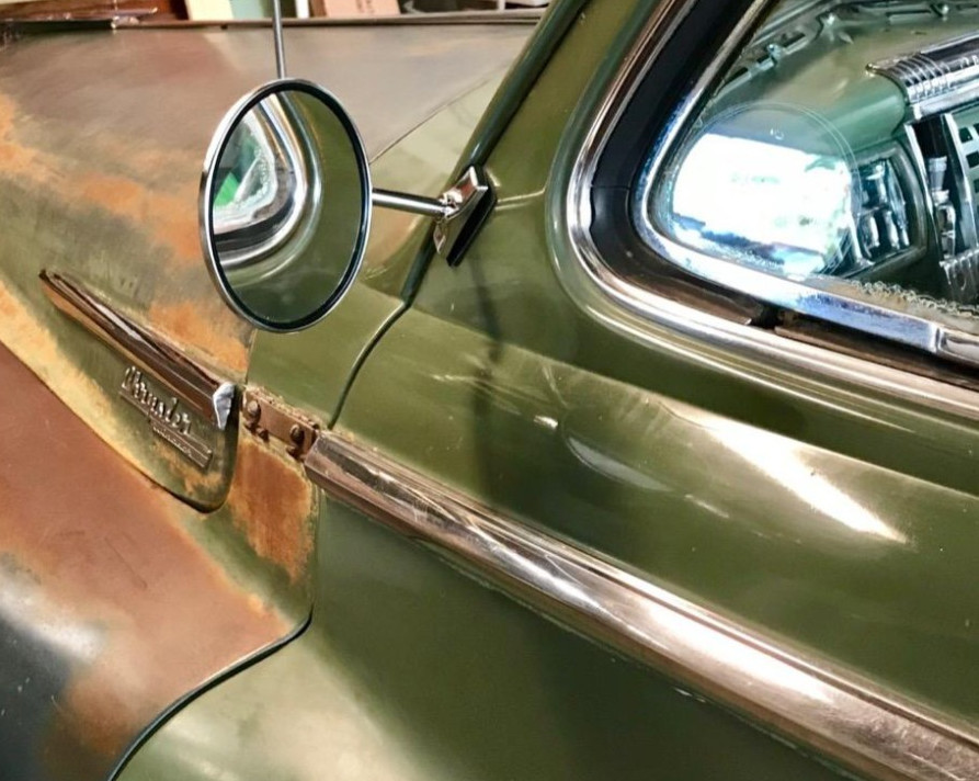 Pair of K-Source Classic Car 4 & 3/8 Round Left & Right Clamp-On Door Mirrors