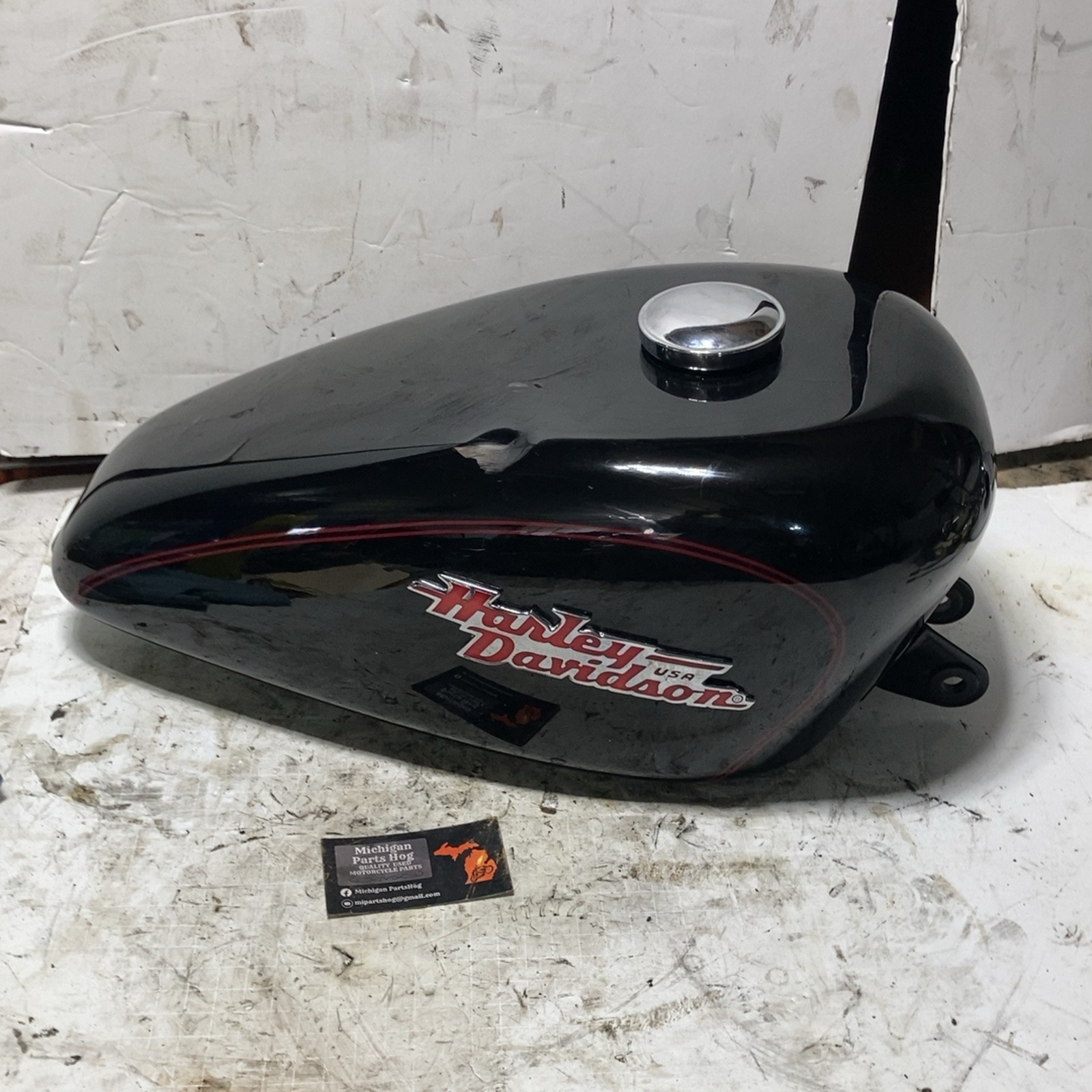 98-03 Harley Sportster XL 883 1200 OEM Fuel Tank Reservoir Vivid Black SM DENT