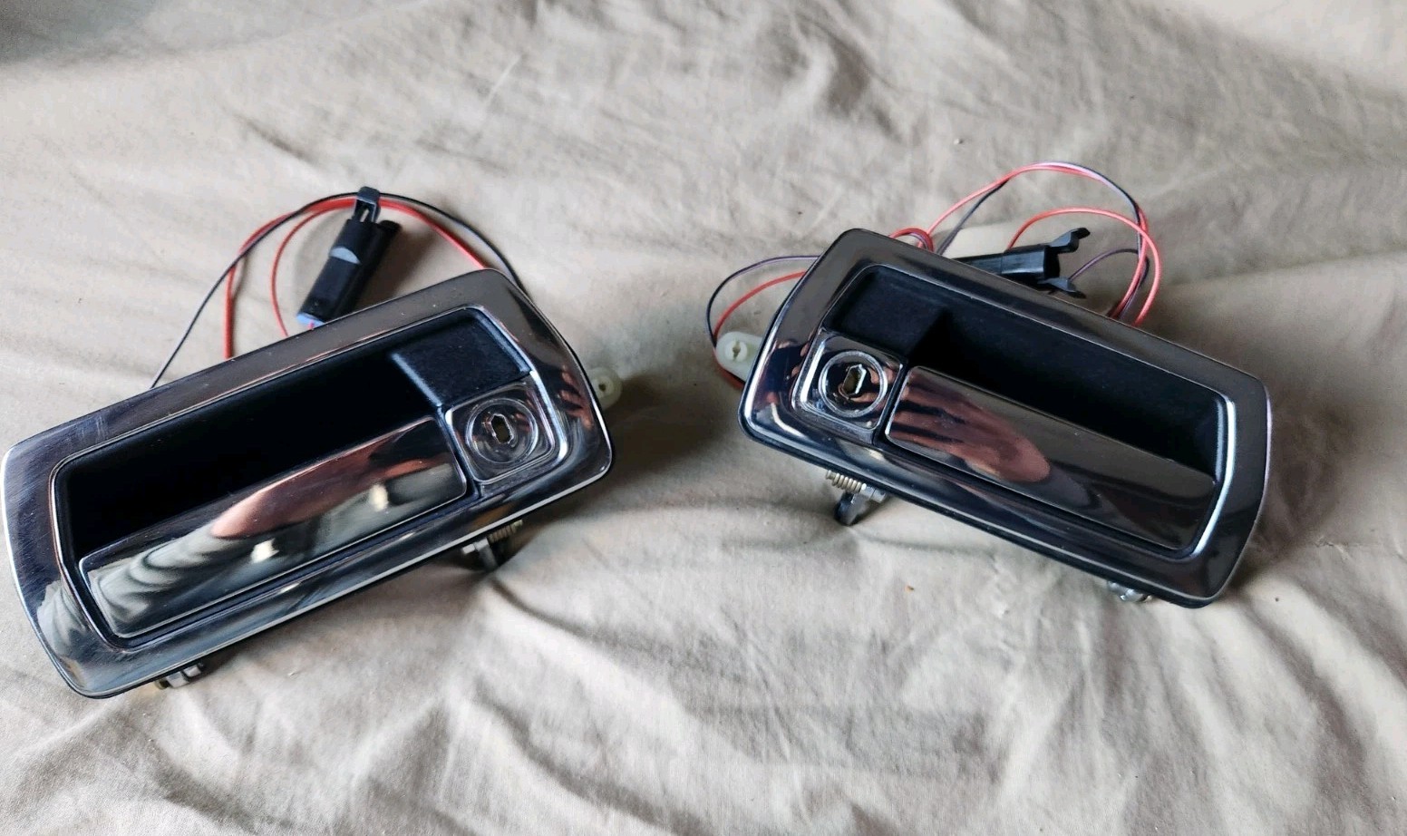 Jaguar XJ40 XJ6 Vanden Plas Chrome Exterior Door Handles Left Right Pair OEM