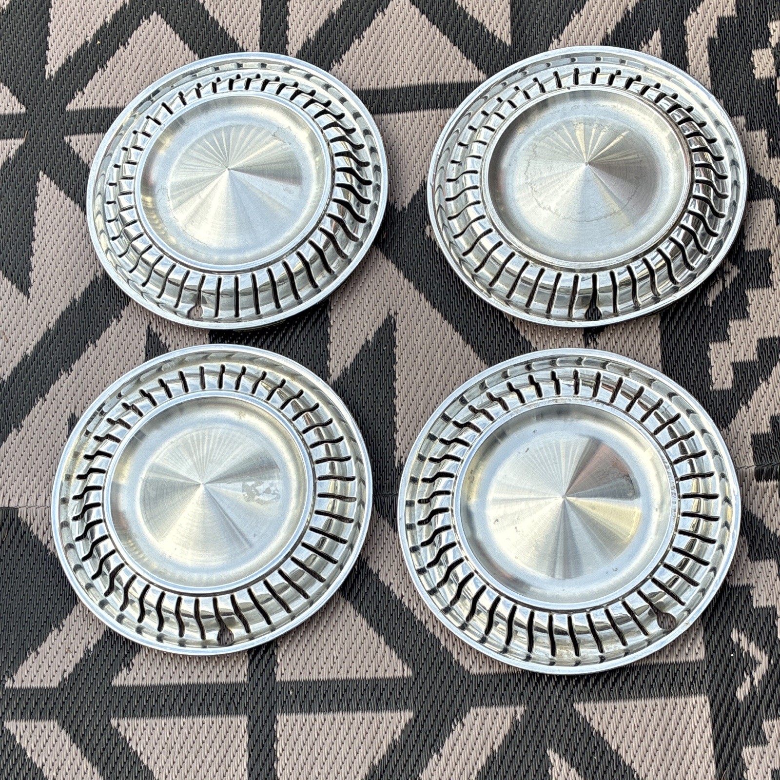 Triumph Spitfire 13” Air Flow Turbine Wheel Covers Dealer Option Set 4