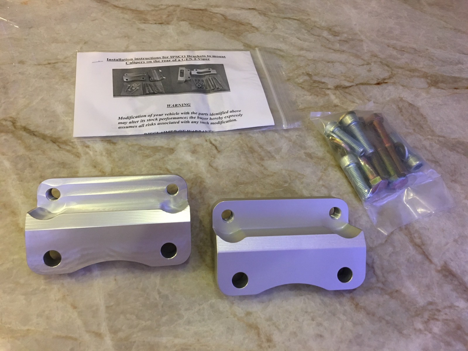 IPSCO Rear Big Brake Kit for GEN2 Viper | Rear SRT10 Caliper Mounts | 1996-2002