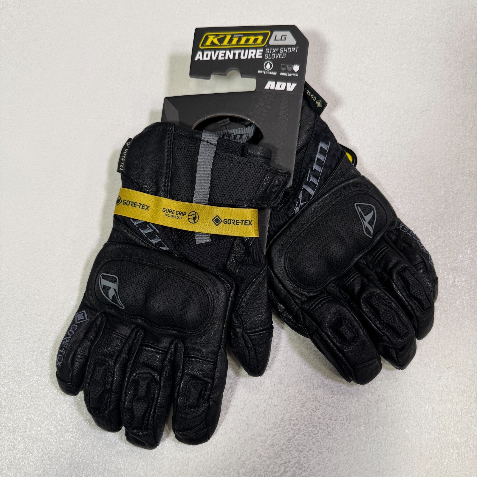KLIM Men\'s Adventure GTX Short Gloves Motorcycle Gear - Large - Black