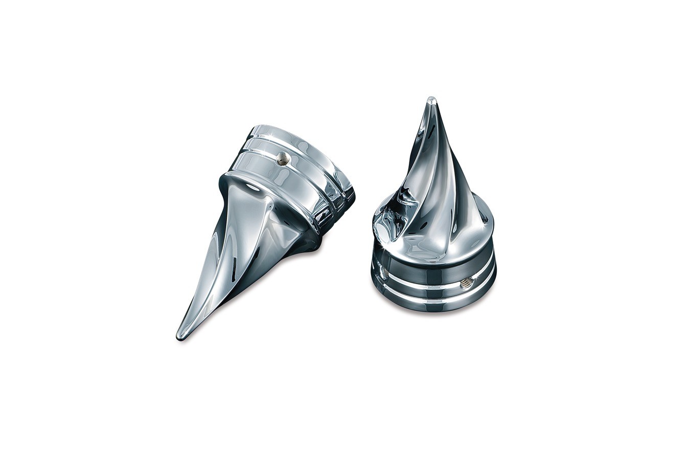 Kuryakyn 1217 Chrome Twisted Axle Caps HD Models  