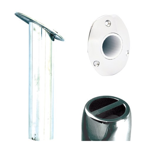 Tigress Oval Head SS Gunnel Mount Rod Holder - 30 Degree - 9\ Tigress Oval Head SS Gunnel Mount Rod Holder - 30 Degree - 9\