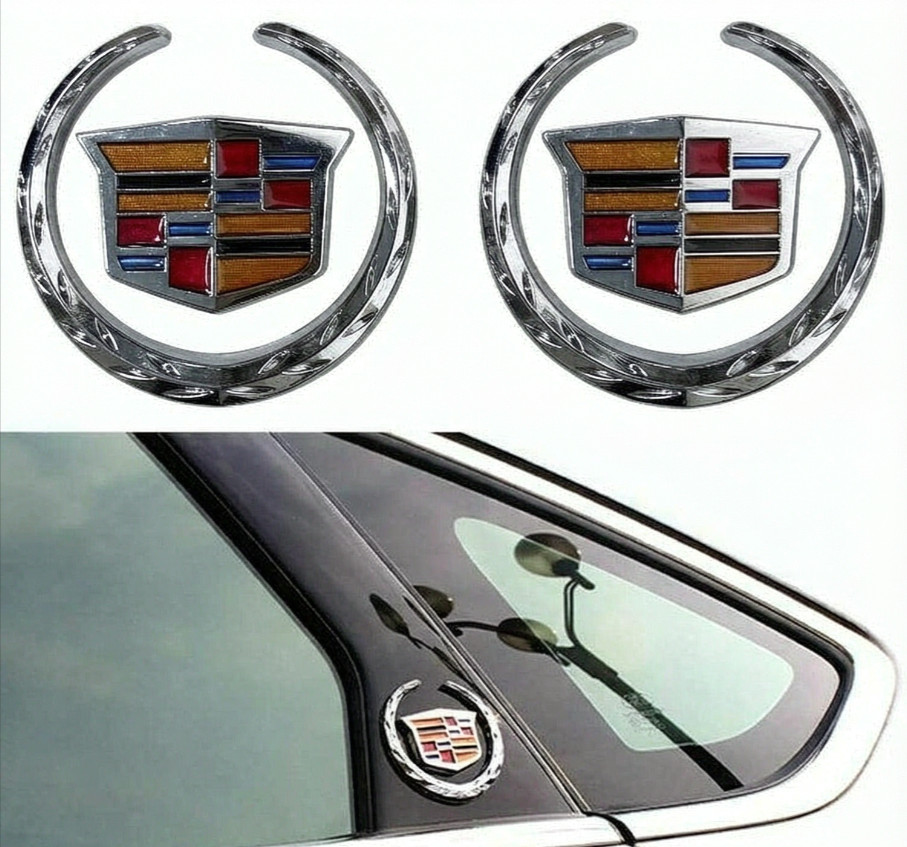 For Cadillac Fender badge Marker Door Badge Emblem Car Decoration Sport💖2X mini