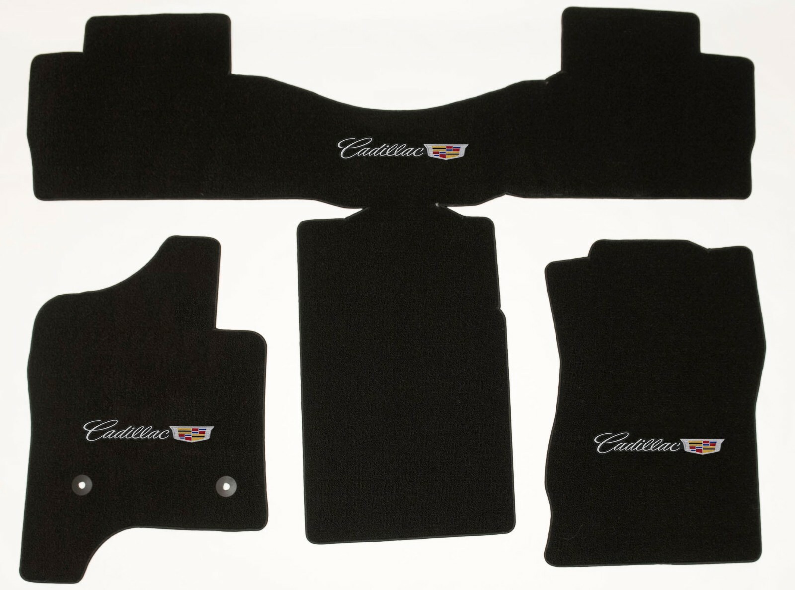 2015 - 2020 Cadillac Escalade Black 3 piece Floor Mats Set Official Logo Captain