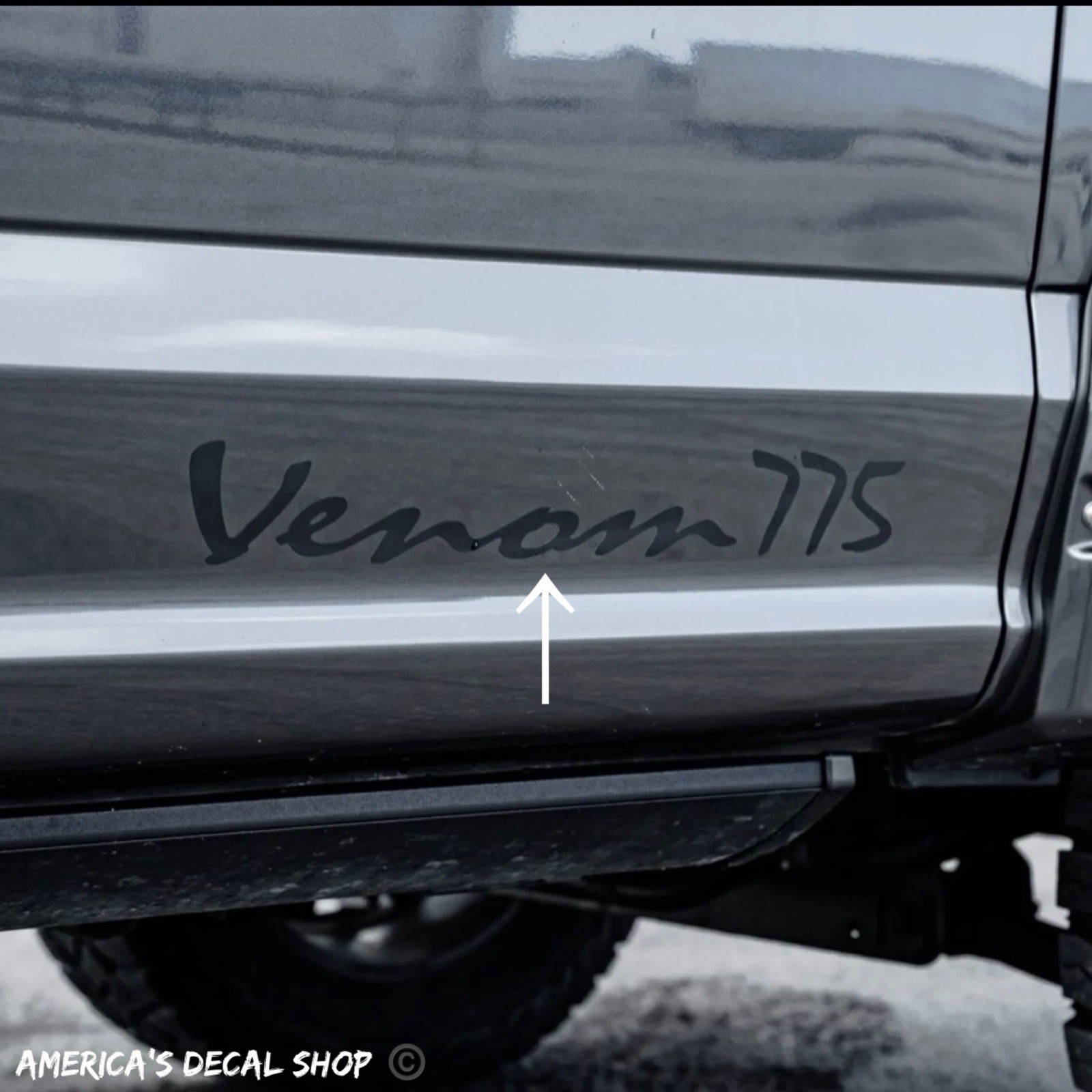 OEM  Venom 775 Vinyl Decals 2PC Set New Universal Fits Doors & Tailgate USA