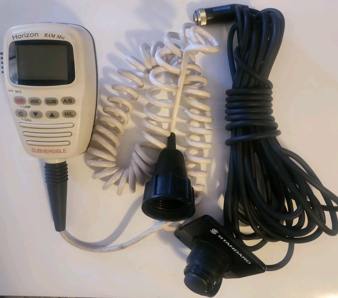Standard Horizon CMP23W VHF Radio Second Station RAM Mic Submersible Mic &Cable Standard Horizon CMP23W VHF Radio Second Station RAM Mic Submersible Mic &Cable