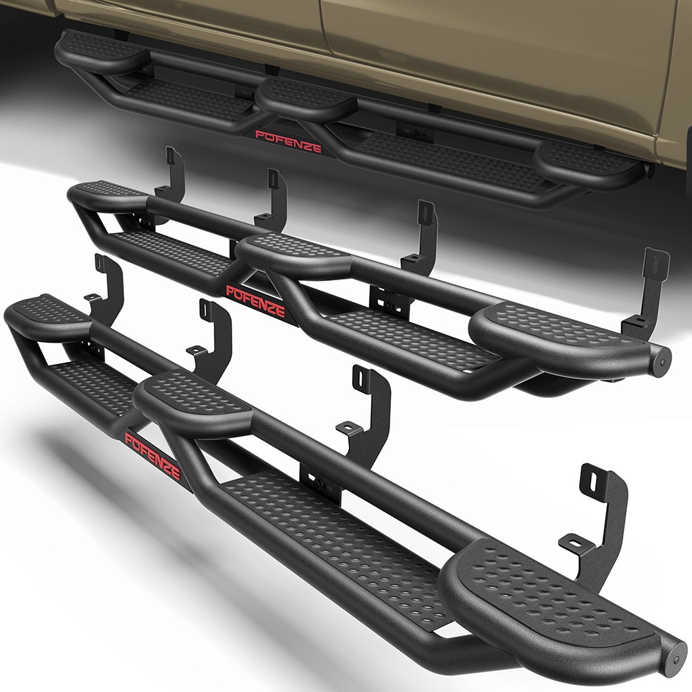 For 2020-2026 Silverado/Sierra 1500 2500 3500 Crew Cab 3-Raised Running Boards