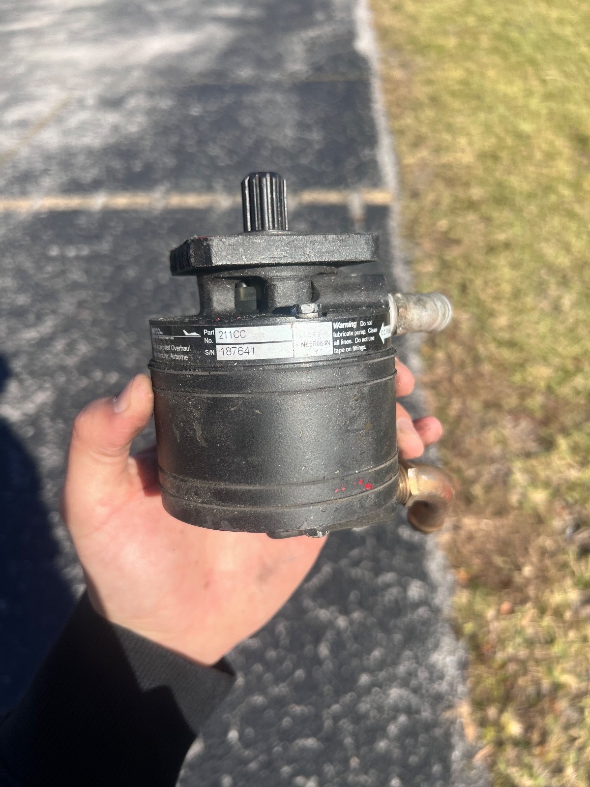 Airborne 211CC Vacuum Pump – As Removed – Untested