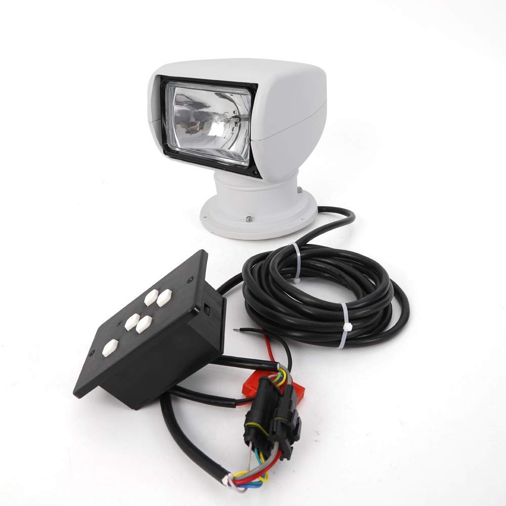 Boat Search Lights Marine 360° Rotate Halogen Searchlight Spotlight 12V 100W USA