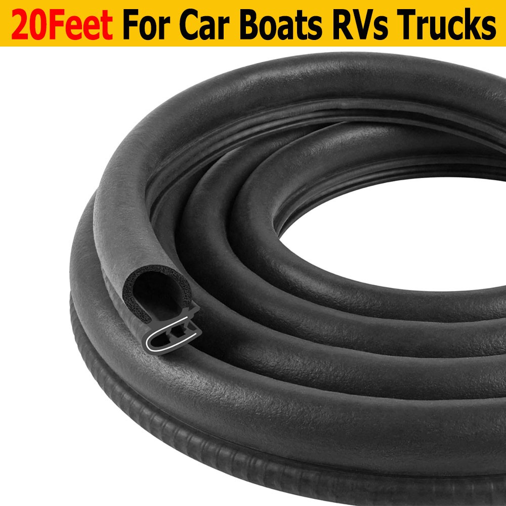 20FT Car Door Weather Strip Seal with Top Bulb for Jeep Gladiator Wrangler JL